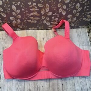 NWOT Cacique 40 DDD Hot Bright Pink Lightly Lined Balconette Bra With Underwire